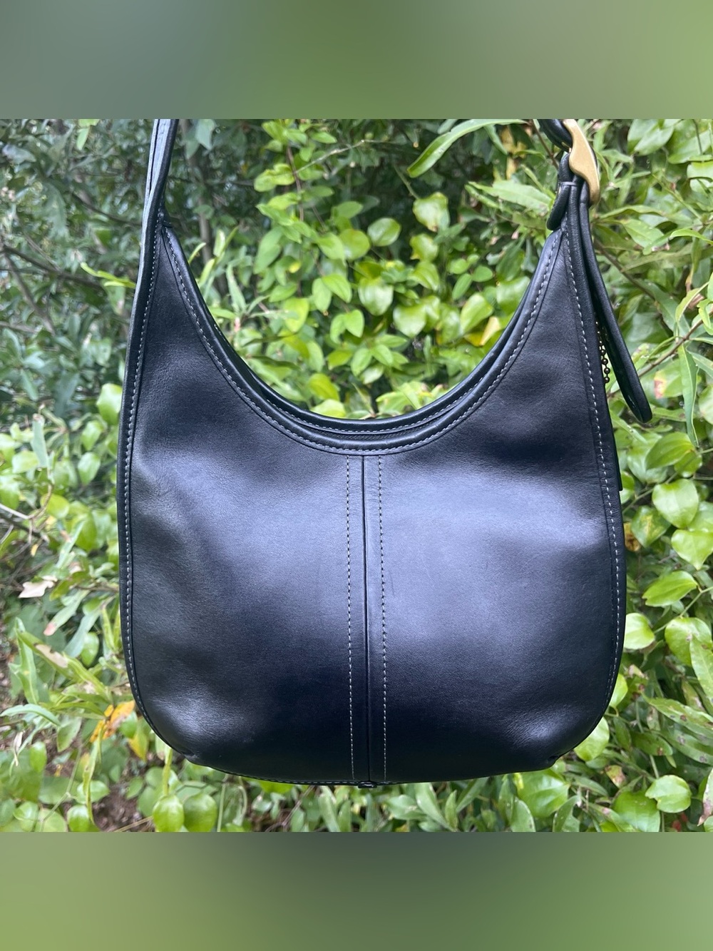 2022 Re-edition Coach Ergo C2265 Black All Leather Shoulder Bag with Hangtag
